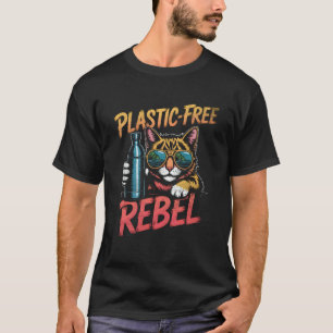 Plastikfreie Rebell Katzen Öko Krieger Zero Waste T-Shirt