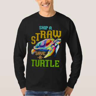 Plastikfreier Ozean Tierschutzaktivist Schildkröte T-Shirt