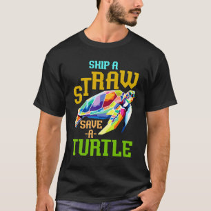 Plastikfreier Ozean Tierschutzaktivist Schildkröte T-Shirt