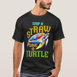 Plastikfreier Ozean Tierschutzaktivist Schildkröte T-Shirt