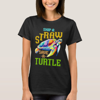 Plastikfreier Ozean Tierschutzaktivist Schildkröte T-Shirt