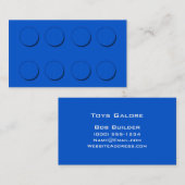 PlastikGebäude-Block (blau) Visitenkarte (Vorne/Hinten)