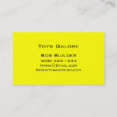 PlastikGebäude-Block (Gelb) Visitenkarte (Rückseite)