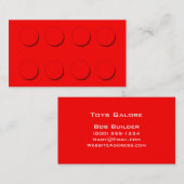 PlastikGebäude-Block (rot) Visitenkarte (Vorne/Hinten)