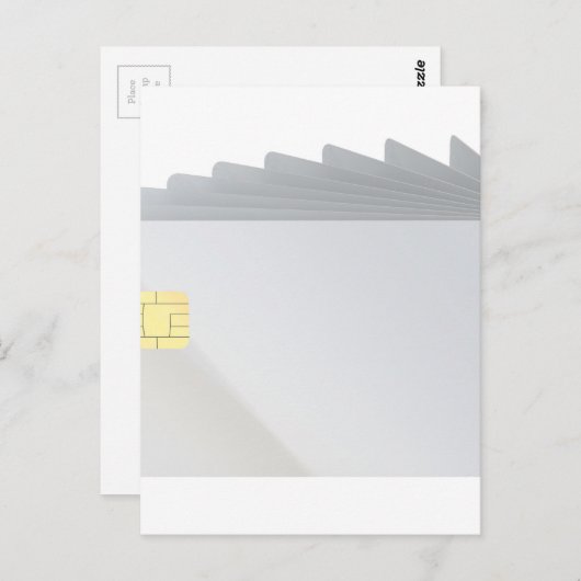 Plastikkarten mit Chip Postkarte (Vorne/Hinten)