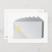 Plastikkarten mit Chip Postkarte (Vorne/Hinten)