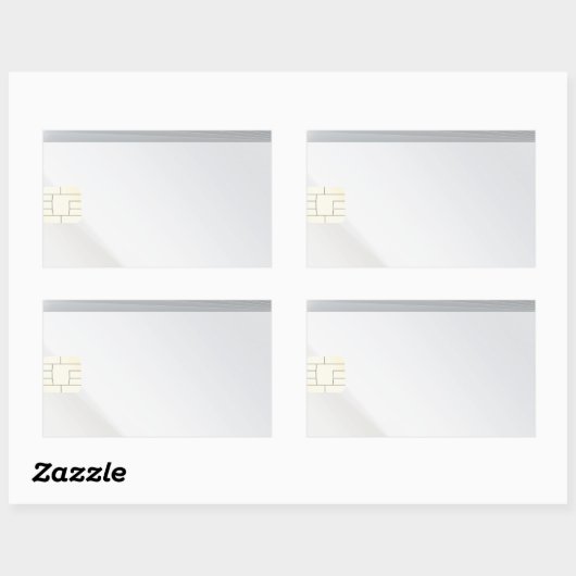 Plastikkarten mit Chip Rechteckiger Aufkleber (Blatt)