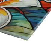 Plastikplumeria aus Glas Schneidebrett (Ecke)