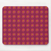Plastikrotes Blume-Muster auf Burgund Mousepad (Vorne)