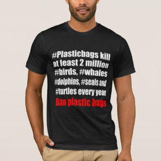 Plastiktascheschwarzes T-Shirt