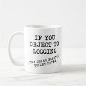 Plastiktoilettenpapier Funny Mug Kaffeetasse (Links)
