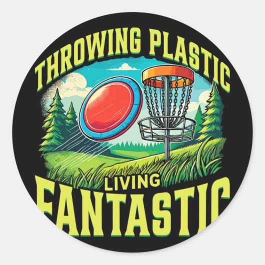 Plastikwerfen Lebendiger Fantastischer Disc-Golf-S Runder Aufkleber (Vorderseite)