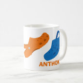 Plastische Lässige Moccasin Schuhe Collage Persona Kaffeetasse (VorderseiteRechts)