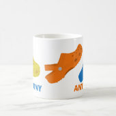 Plastische Lässige Moccasin Schuhe Collage Persona Kaffeetasse (Mittel)