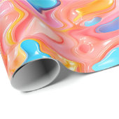 Plastische psychedelische Fluid-Formen Geschenkpapier (Rolleneckpunkt)