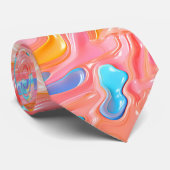 Plastische psychedelische Fluid-Formen Krawatte (Gerollt)