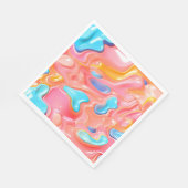 Plastische psychedelische Fluid-Formen Serviette (Ecke)