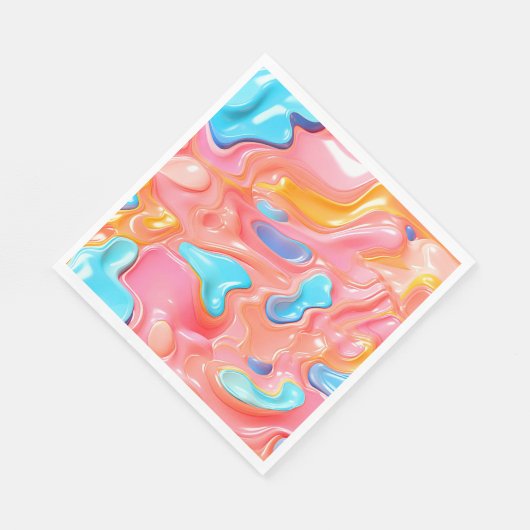 Plastische psychedelische Fluid-Formen Serviette (Ecke)