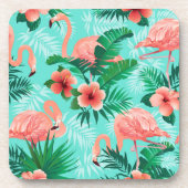 Plastische Untersetzer Flamingo Tropical Palms (Vorderseite)