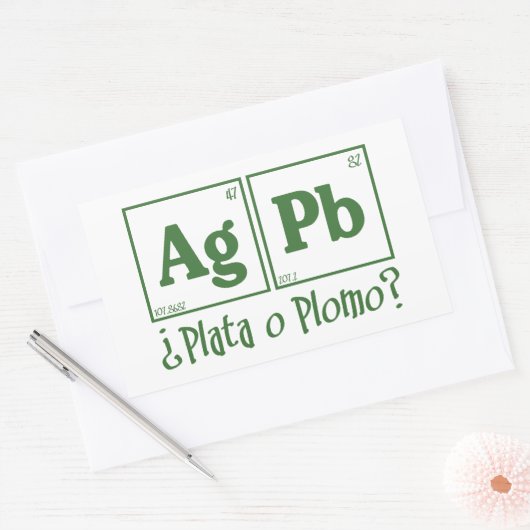 Plata o rechteckiger aufkleber (Umschlag)