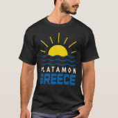 Platamon Griechenland Sonnenschein und Meer Männer T-Shirt (Vorderseite)