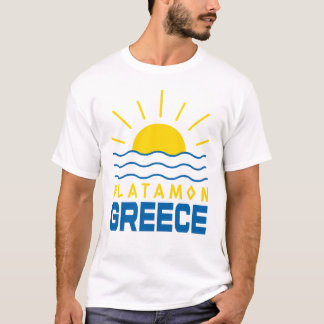 Platamon Griechenland Sonnenschein und Meer Weiße  T-Shirt