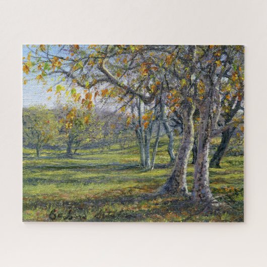 "Platanen im Fall" Puzzle (Horizontal)