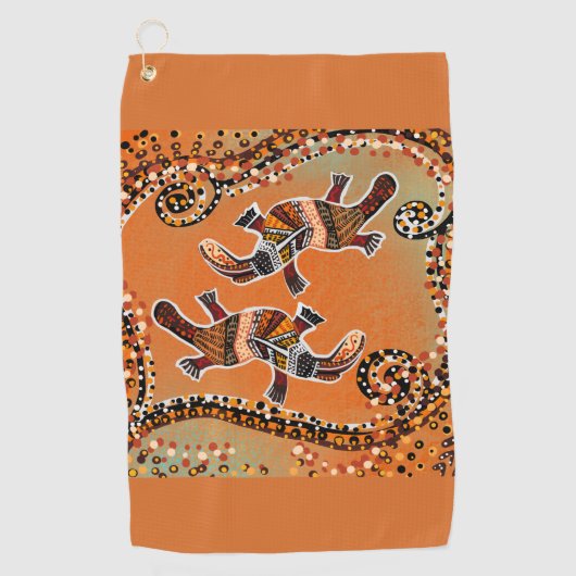 PLATAPUS ART GOLFHANDTUCH (Vorderseite)