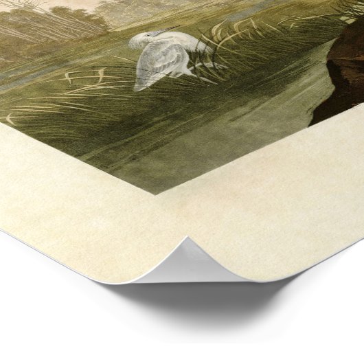 Plate 307 | Blauer Kranich oder Heron | Vögel in A Poster (Ecke)