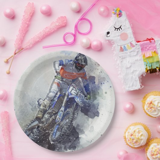 plate de papel moto pappteller (Party)