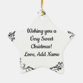 Plate für Personalisierte Weihnachten Keramik Ornament (Hinten)