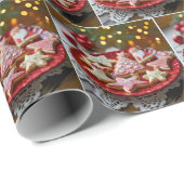 Plate für Weihnachtskekse Geschenkpapier (Rolleneckpunkt)