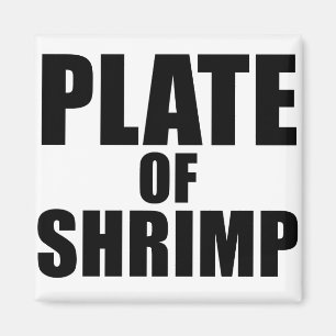 Plate Shrimp Novelty Funny Food Joke Magnet