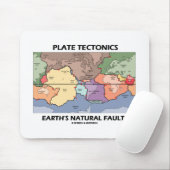 Plate Tectonics Earth's Natural Faults (Weltkarte) Mousepad (Mit Mouse)