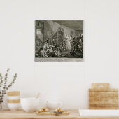 Plate VIII von A Rake's Progress, 1735 Poster (Küche)