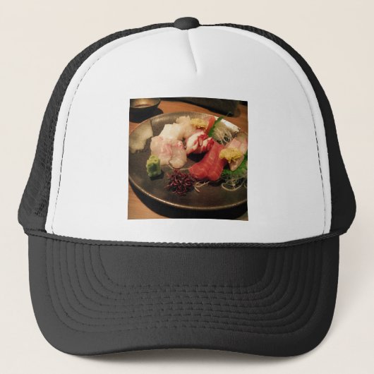 Plate Wasabi Japan Sushi Power Fisch Asien Truckerkappe (Vorderseite)