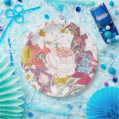 plate with flowering pappteller (Party)