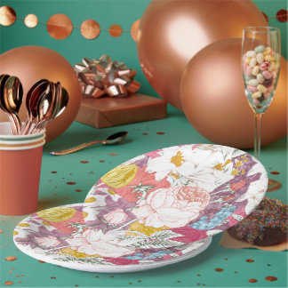 plate with flowering pappteller