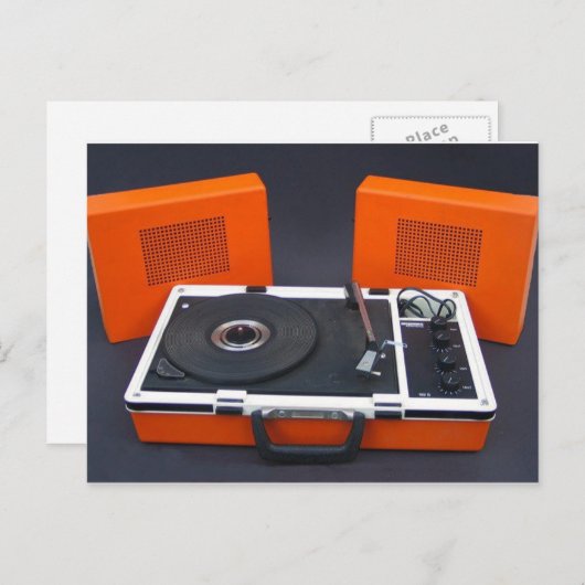 platenspeler postkarte (Vorne/Hinten)