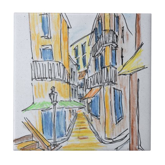 Platette Abbe Robert Jarard| Old Nice, Frankreich Fliese (Vorderseite)