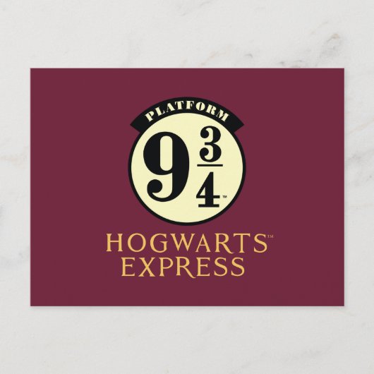 Platform 9 3/4 HOGWARTS™ EXPRESS-Symbol Einladungspostkarte (Vorderseite)