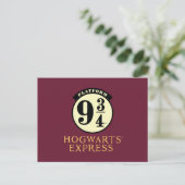 Platform 9 3/4 HOGWARTS™ EXPRESS-Symbol Einladungspostkarte (Stehend Vorderseite)
