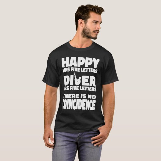 Platform Diver Happy Springboard Diving T-Shirt (Vorne ganz)