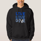 Platform Diver Love Springboard Diving Hoodie (Vorderseite)