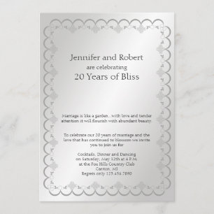 Platin 20. Hochzeitstag Einladung
