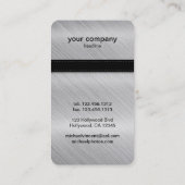 Platin/AluminiumVisitenkarten Visitenkarte (Rückseite)