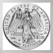 Platin-Amsel Poster (Vorne)