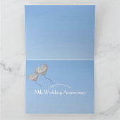 Platin-Ballon zum 70. Hochzeitstag Karte (Innenseite)