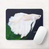 Platin Betta Fische Mousepad (Mit Mouse)