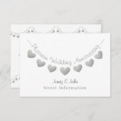 Platin-Gastinfo zum 70. Hochzeitstag Begleitkarte (Vorne/Hinten)